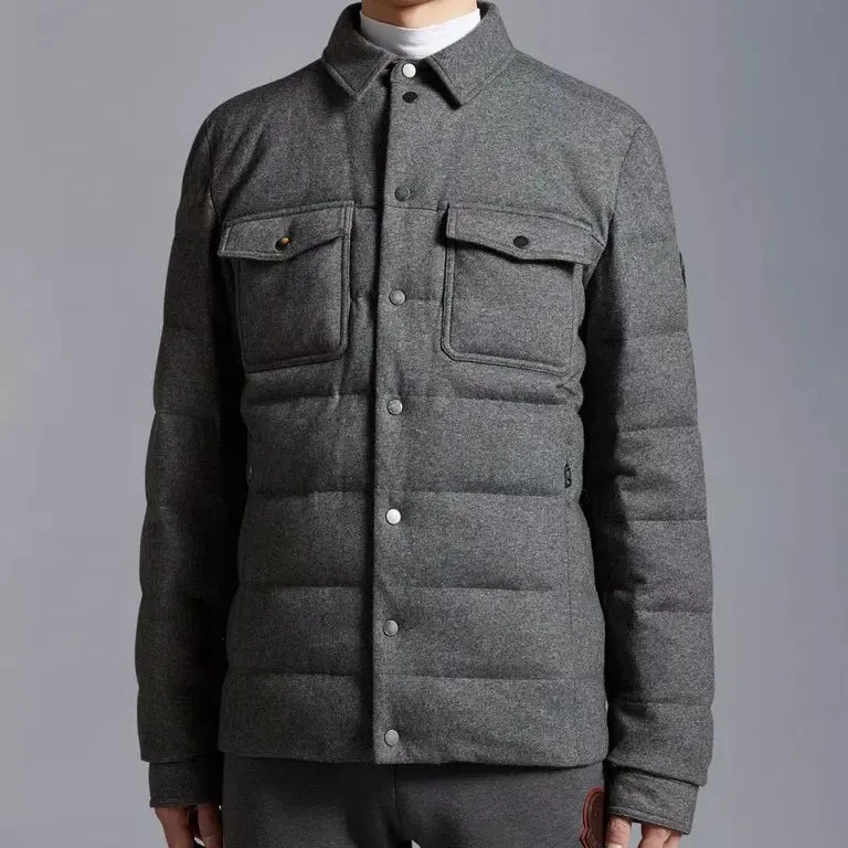 Moncler Down Jackets Men Gray-3