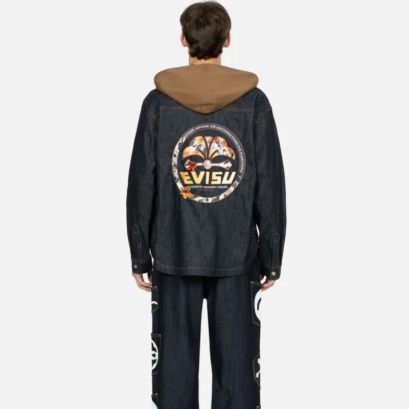 EVISU Denim Jackets Men Denim Blue-3