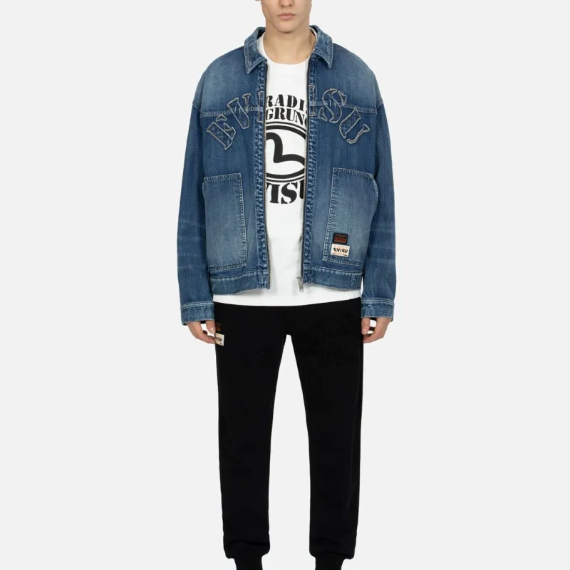 EVISU Denim Jackets Men Denim Blue-2