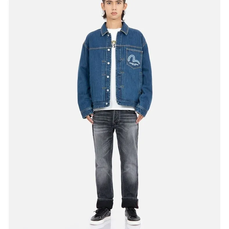 EVISU Denim Jackets Men Denim Blue-2