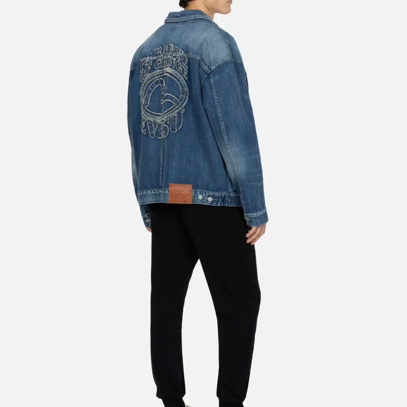 EVISU Denim Jackets Men Denim Blue-3