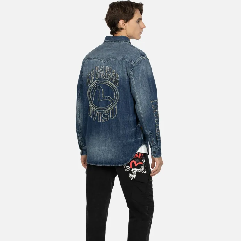 EVISU Appliqué detail Denim Shirt-5