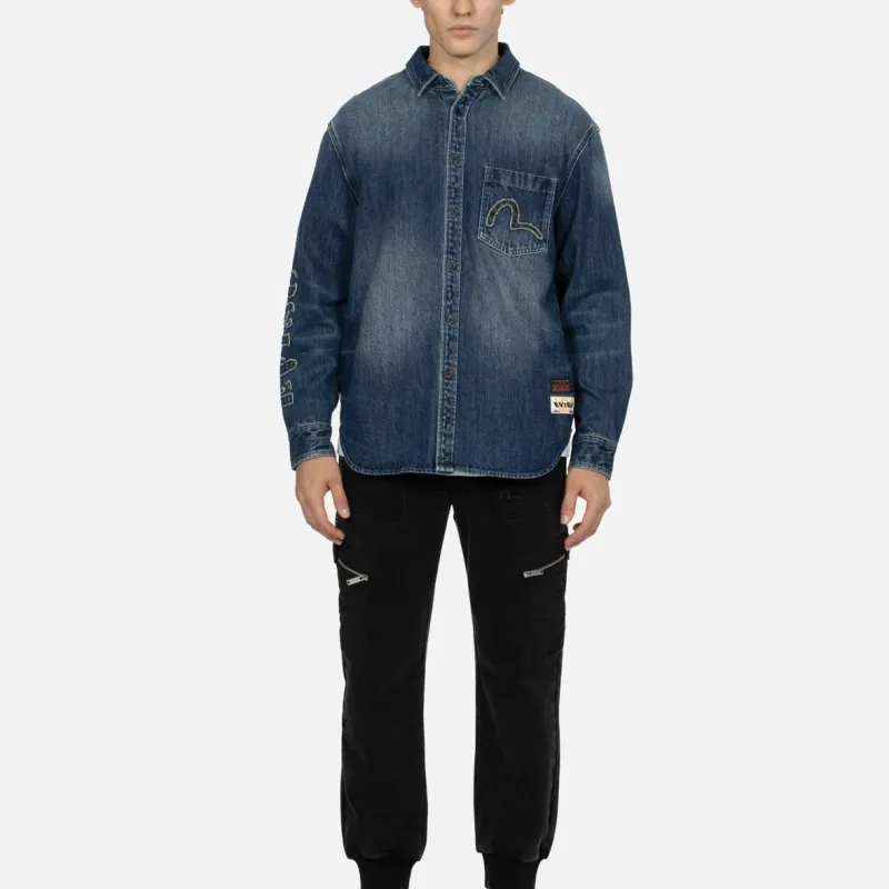 EVISU Appliqué detail Denim Shirt-3