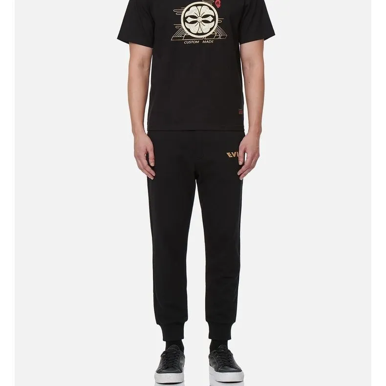 EVISU Knitted Sweatpants Men's Black-2