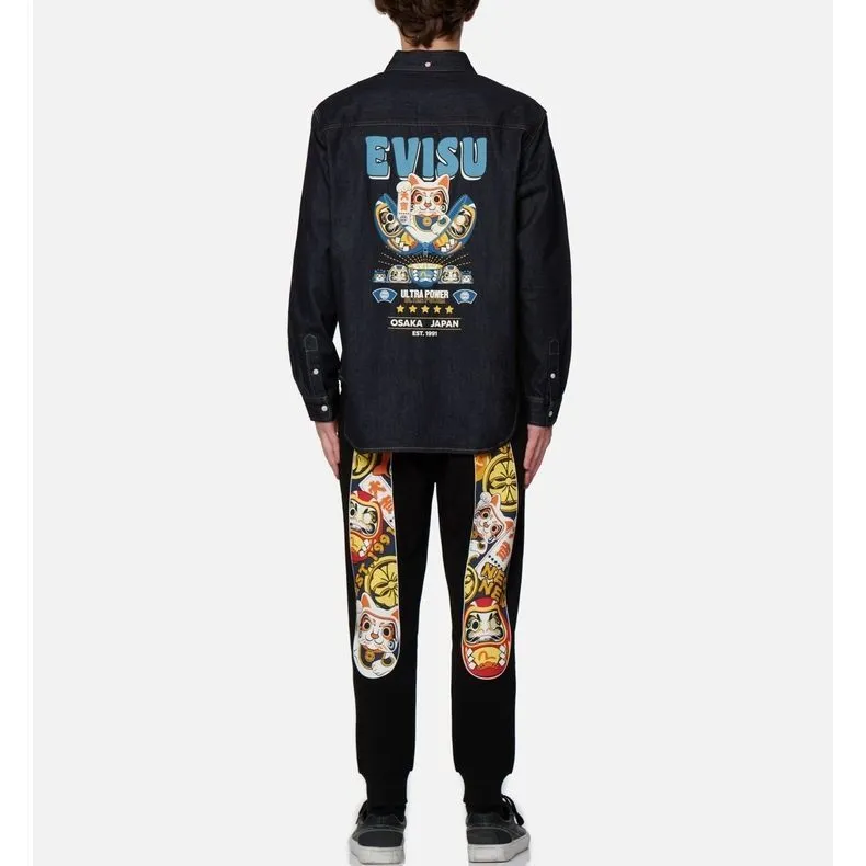 EVISU Knitted Sweatpants Men-4