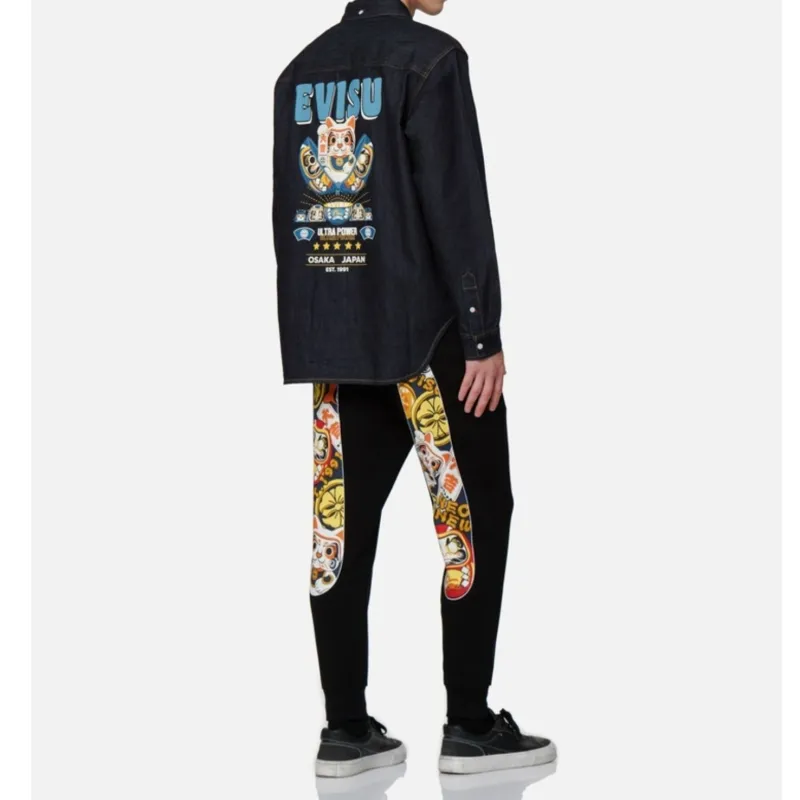 EVISU Knitted Sweatpants Men-6