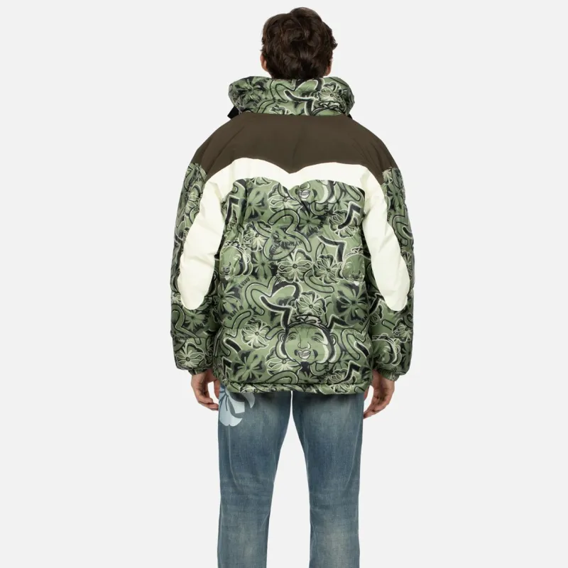 EVISU Down Jackets Men Army Green Full Floor-5