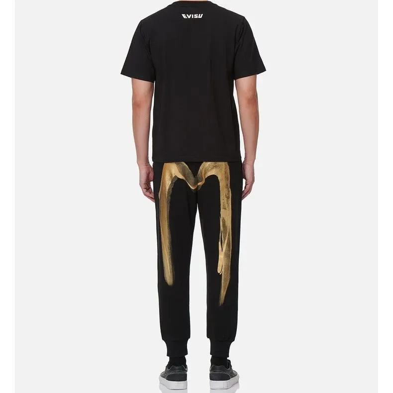 EVISU Knitted Sweatpants Men's Black-4