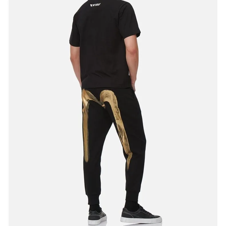 EVISU Knitted Sweatpants Men's Black-5
