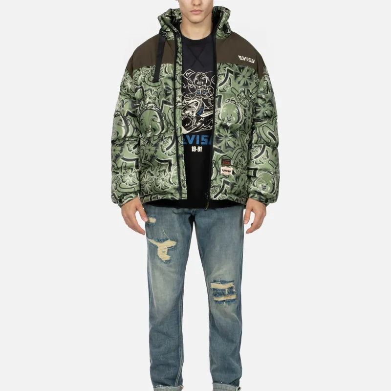 EVISU Down Jackets Men Army Green Full Floor-2