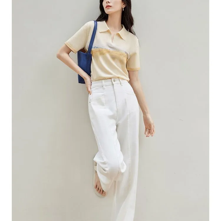 DIALOGUE To White × Kay Levine Co brand Knitwear Women's Creamy Apricot-2