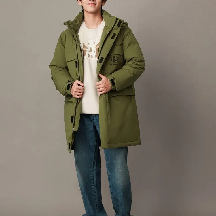 GAP Down Jacket Men's Army Green-3