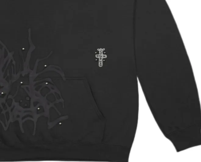 Travis Scott Studded Pullover Hoodie - POIZON Travis Scott Studded Pullover Hoodie - POIZON