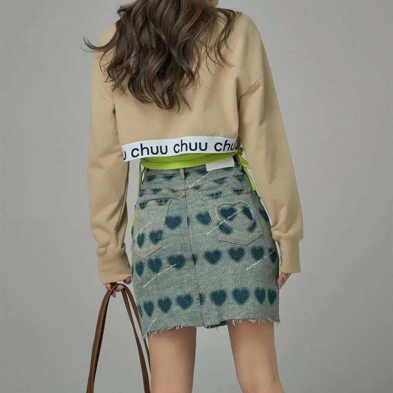 CHUU Denim Short Skirts Women's Light Blue-2