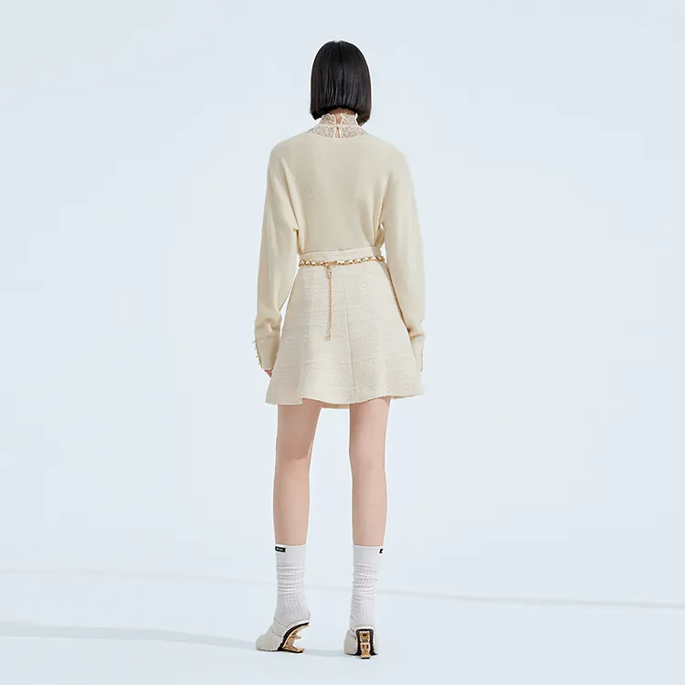 Ochirly Casual Short Skirts Women's Apricot 870-2