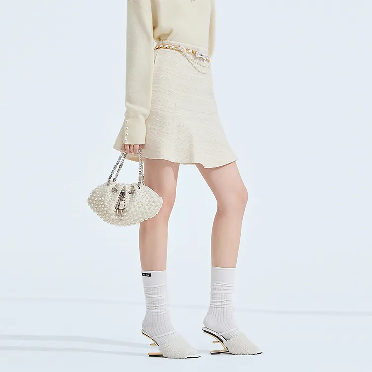 Ochirly Casual Short Skirts Women's Apricot 870-3