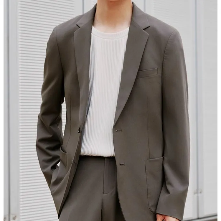 JACK&JONES Business Suits Men Stone Carved Gray GARGoyle-2