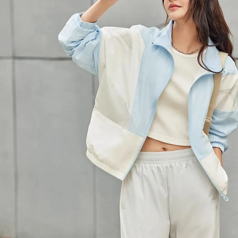 ANTA Life Collection Jackets Women's Cloud Fabric Blue-6