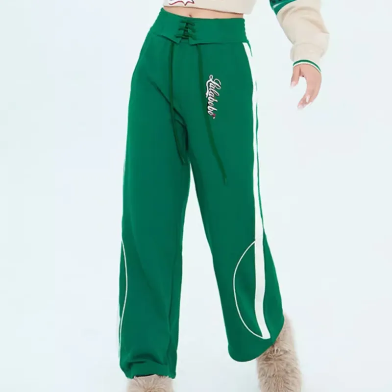 LALABOBO Casual Pants Women's Green-3