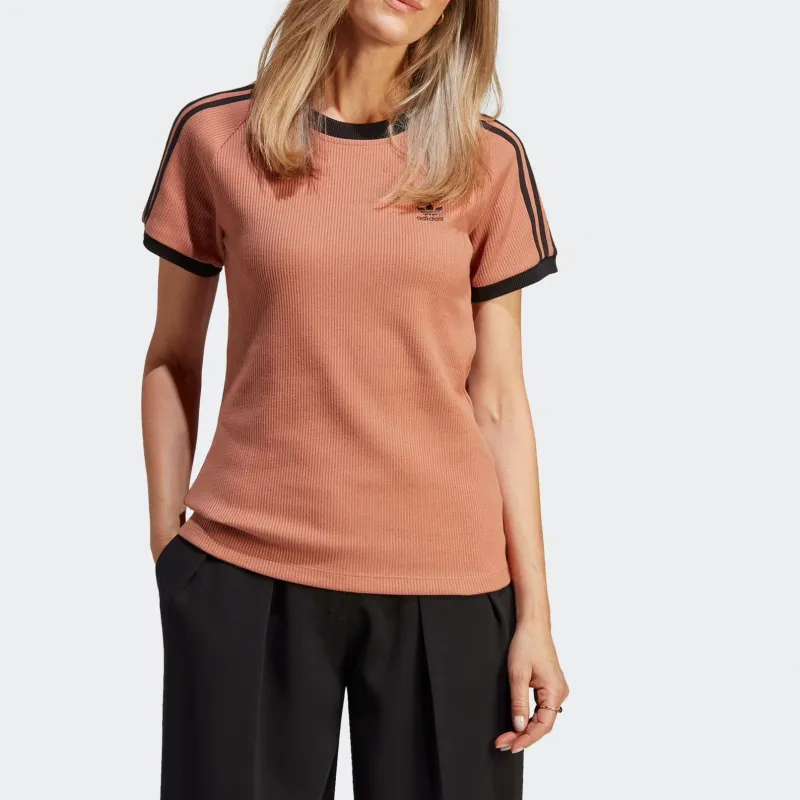 Adidas Originals Raglan Sleeve T Shirt Women's Clay Strata-3