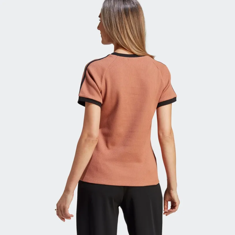 Adidas Originals Raglan Sleeve T Shirt Women's Clay Strata-5