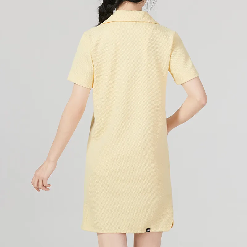 PUMA Short Sleeved Dress Women's Yellow-4