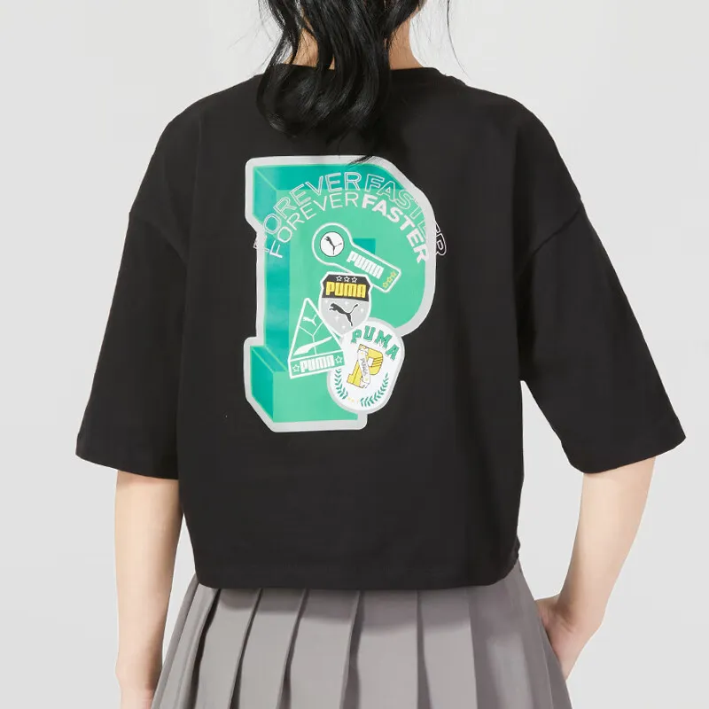 PUMA T Shirts Women's Black-4