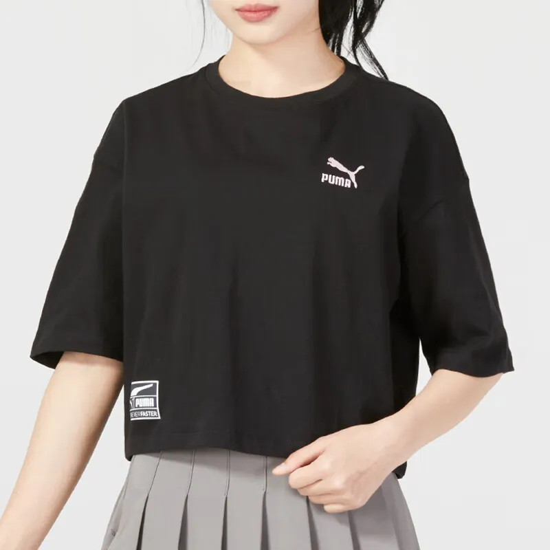 PUMA T Shirts Women's Black-3