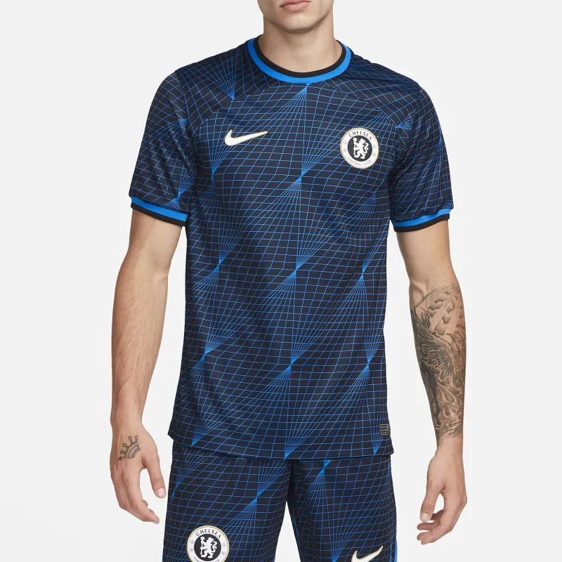 Nike Dri Fit Soccer Jerseys Men Blue-4