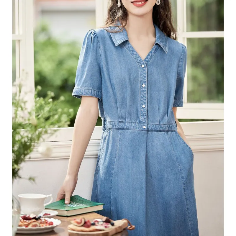 Inman Short Sleeved Dress Women's Gift Box Set Blue-3