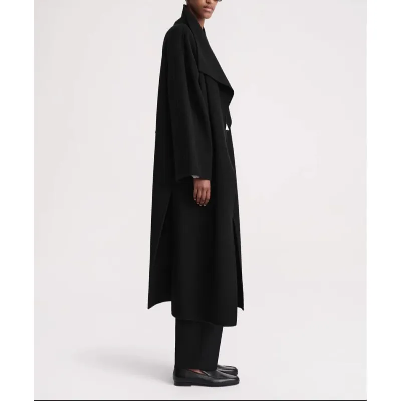 TOTEME Side Slit Draped Coat-5