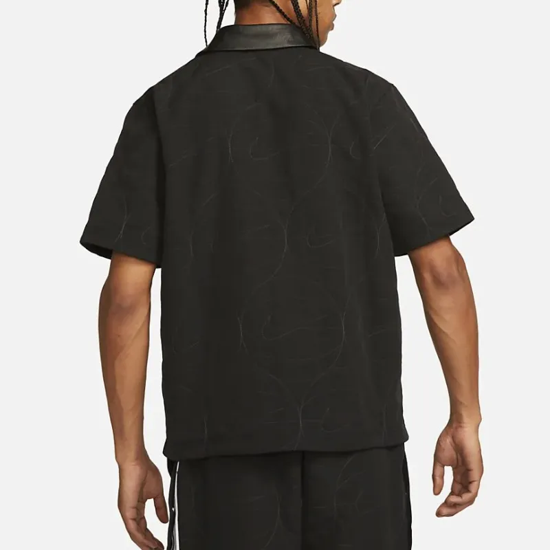 Nike Men's Woven Casual Basketball Short-Sleeve Shirt Black-4