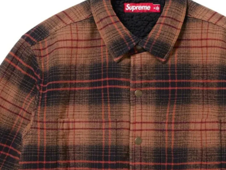 Supreme Lined Flannel Snap Shirt - POIZON Supreme Lined Flannel Snap Shirt - POIZON