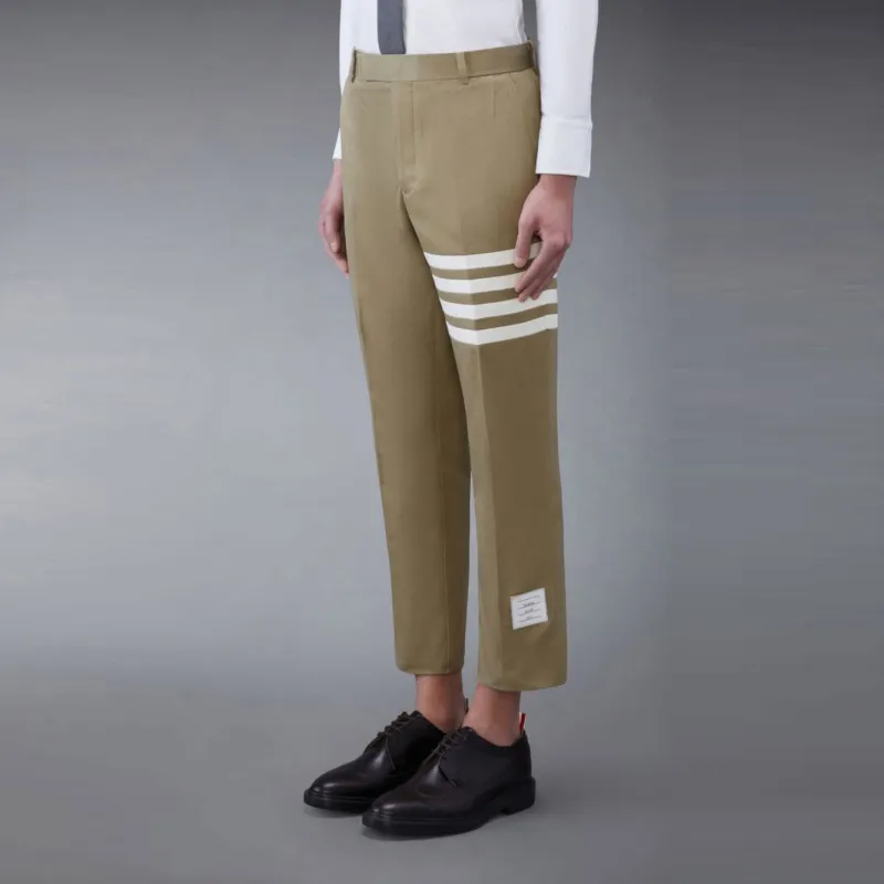 THOM BROWNE 4 Bar Unconstructed Chino Trousers-4