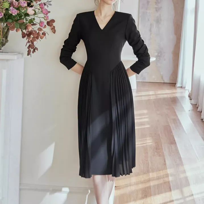 ROEYSHOUSE Long Sleeved Dress Women's Black-0