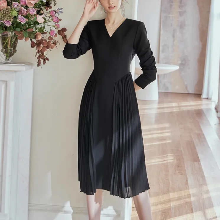 ROEYSHOUSE Long Sleeved Dress Women's Black-1