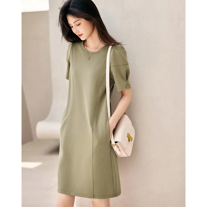 XWI Short Sleeved Dress Women's Khaki-2