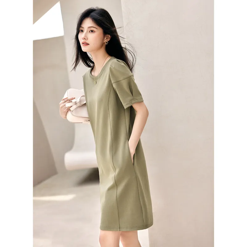 XWI Short Sleeved Dress Women's Khaki-3