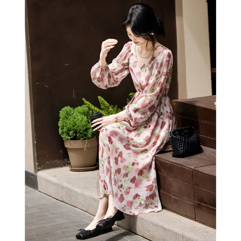 【dme】 Long Sleeved Dresses Women's Pink-4