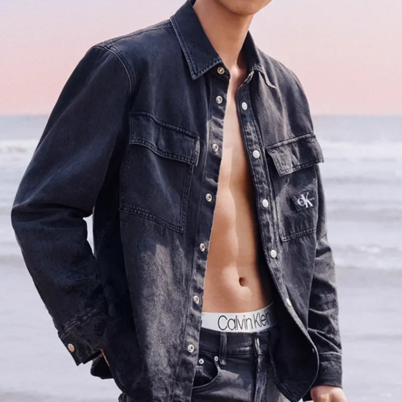 Calvin Klein Logo patch Denim Shirt-3