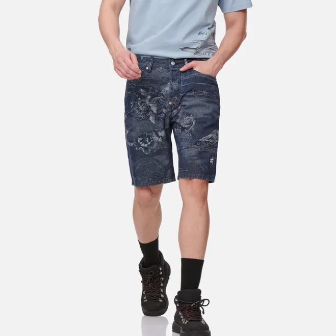EVISU Denim Shorts Men's Denim Blue-2