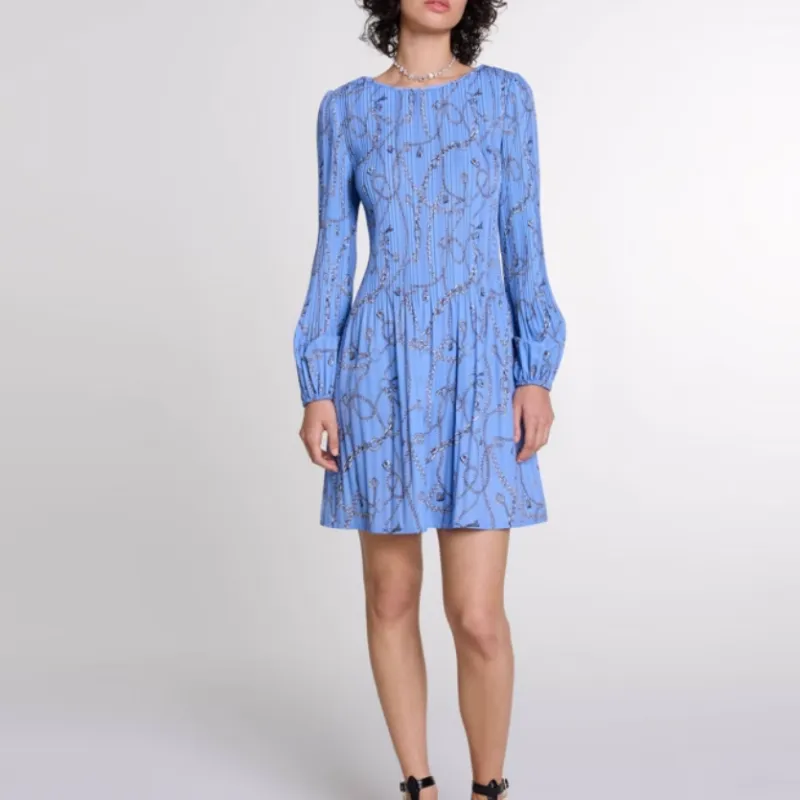 Maje Long Sleeved Dress Women's Multicolor-1
