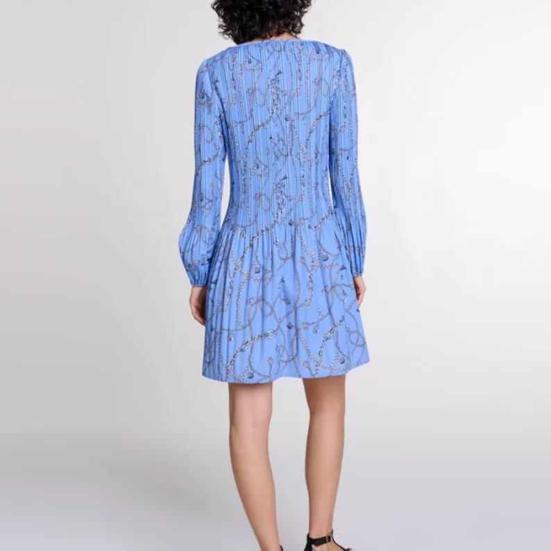 Maje Long Sleeved Dress Women's Multicolor-3