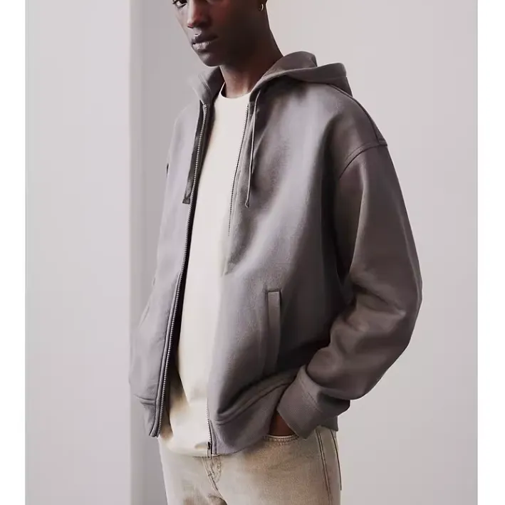 H&M Sweatshirt Men's Dark Beige Gray-2