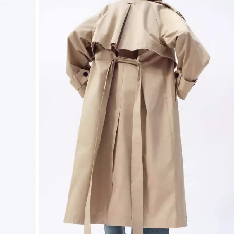 ZARA Trench Coat Women's Light Camel-3