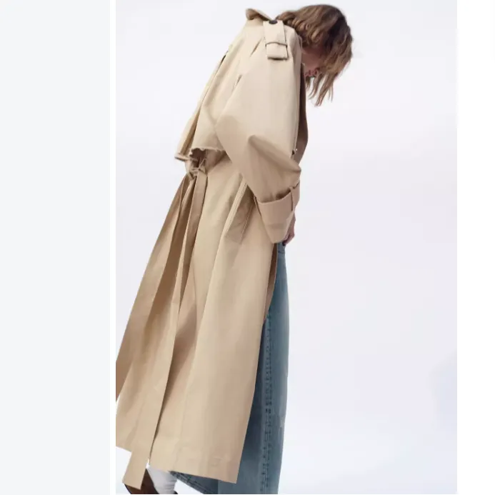 ZARA Trench Coat Women's Light Camel-2