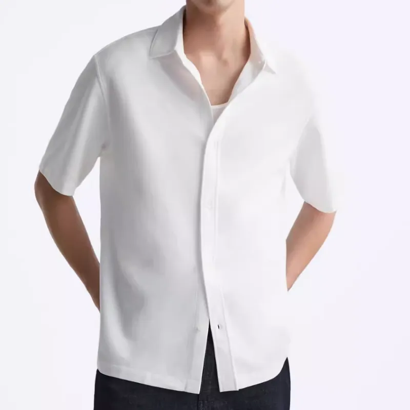 ZARA Shirts Men White-5