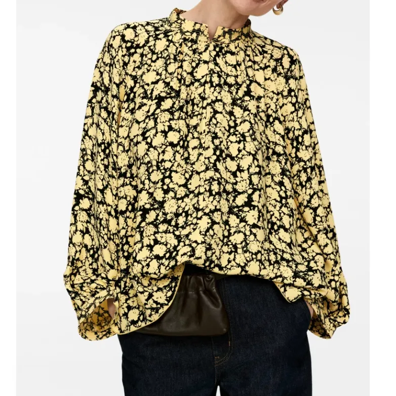 ARKET Shirt Women's Black/Yellow-4