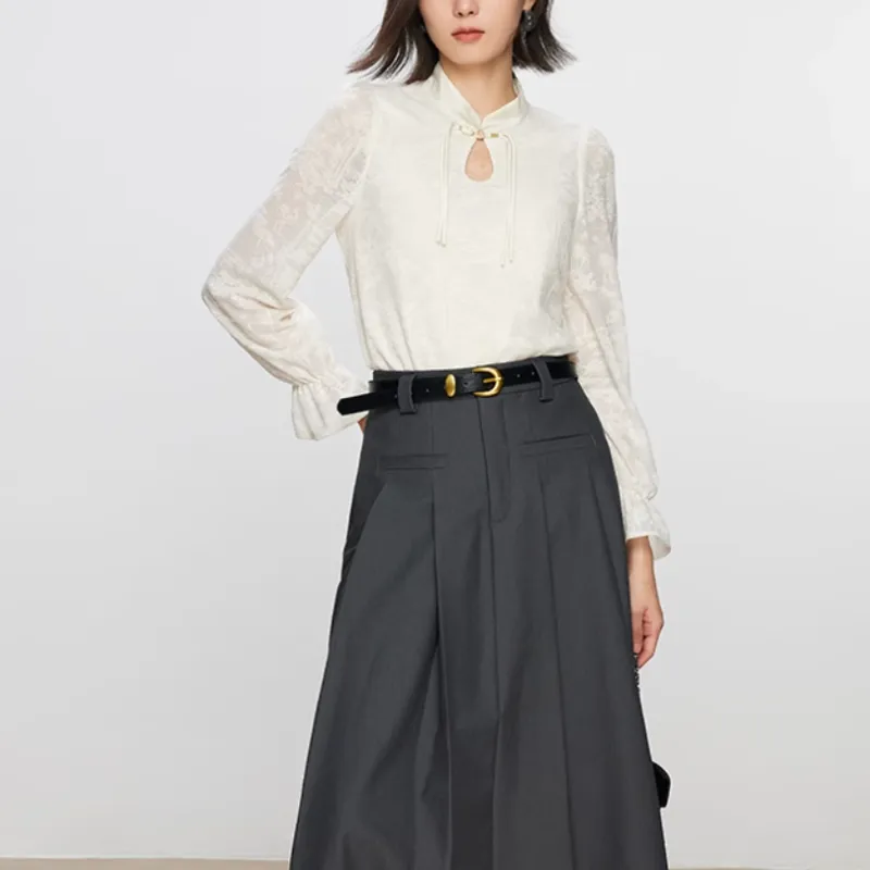 Yu Qianwen Shirts Women's Ecru-3