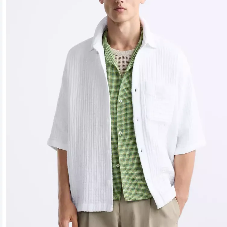 ZARA Shirts Men White-5